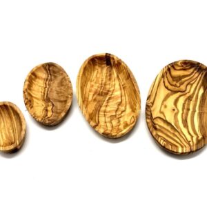 Schalen oval aus Olivenholz im 4er Set