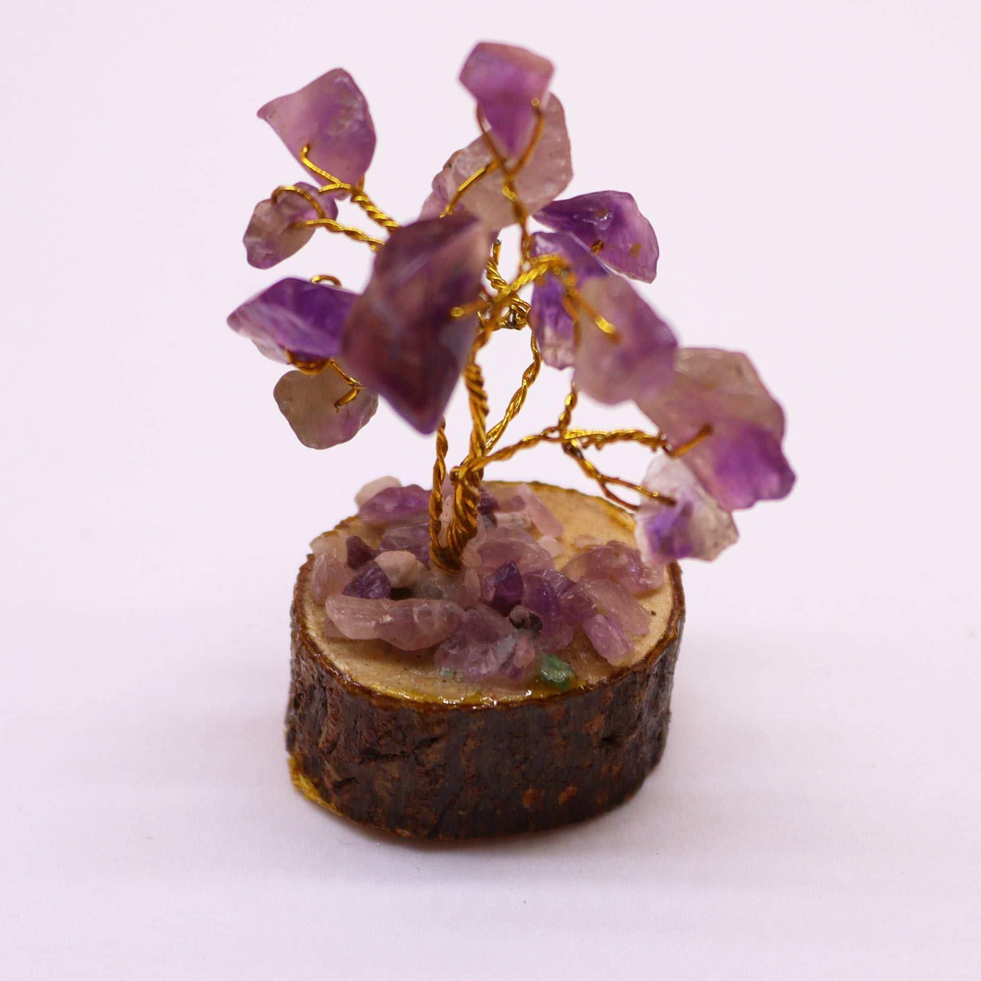 Mini-Edelsteinbaum auf Orgonitbasis – Amethyst (15 Steine) – Bild 4
