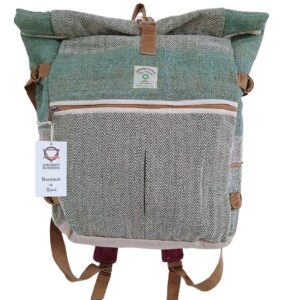 Trekking-Rollrucksack aus Hanf - Salbei