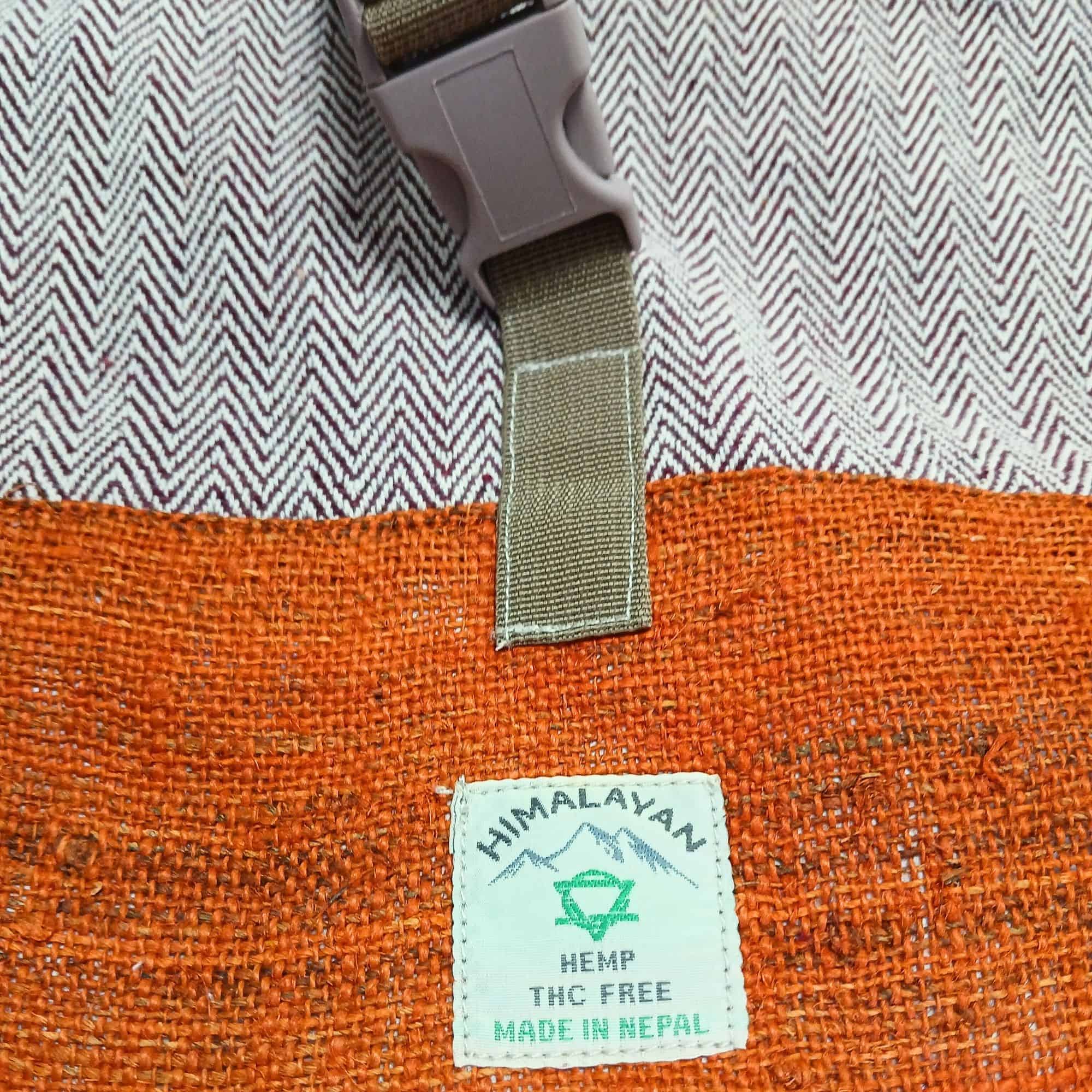 Hanf Trekking-Rollrucksack - Sunset Orange – Bild 3