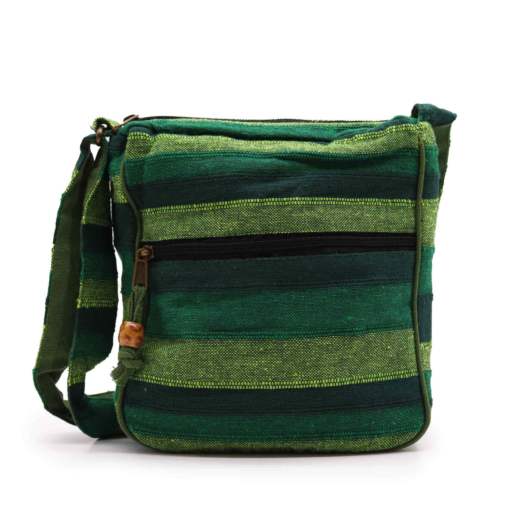 Nepal-Umhängetasche XL Forest Green – Bild 2