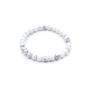 Edelstein-Armband „Weißer Jaspis – Frieden“